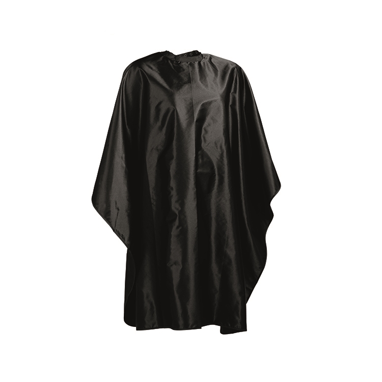 Satin cape, with buttons