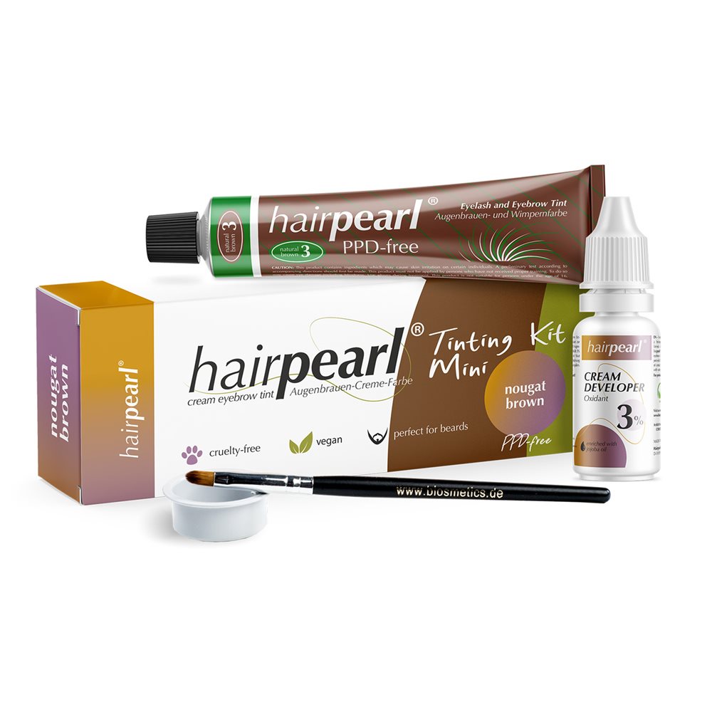 Hairpearl Tinting kit mini PPD free No 3 - Nougat brown