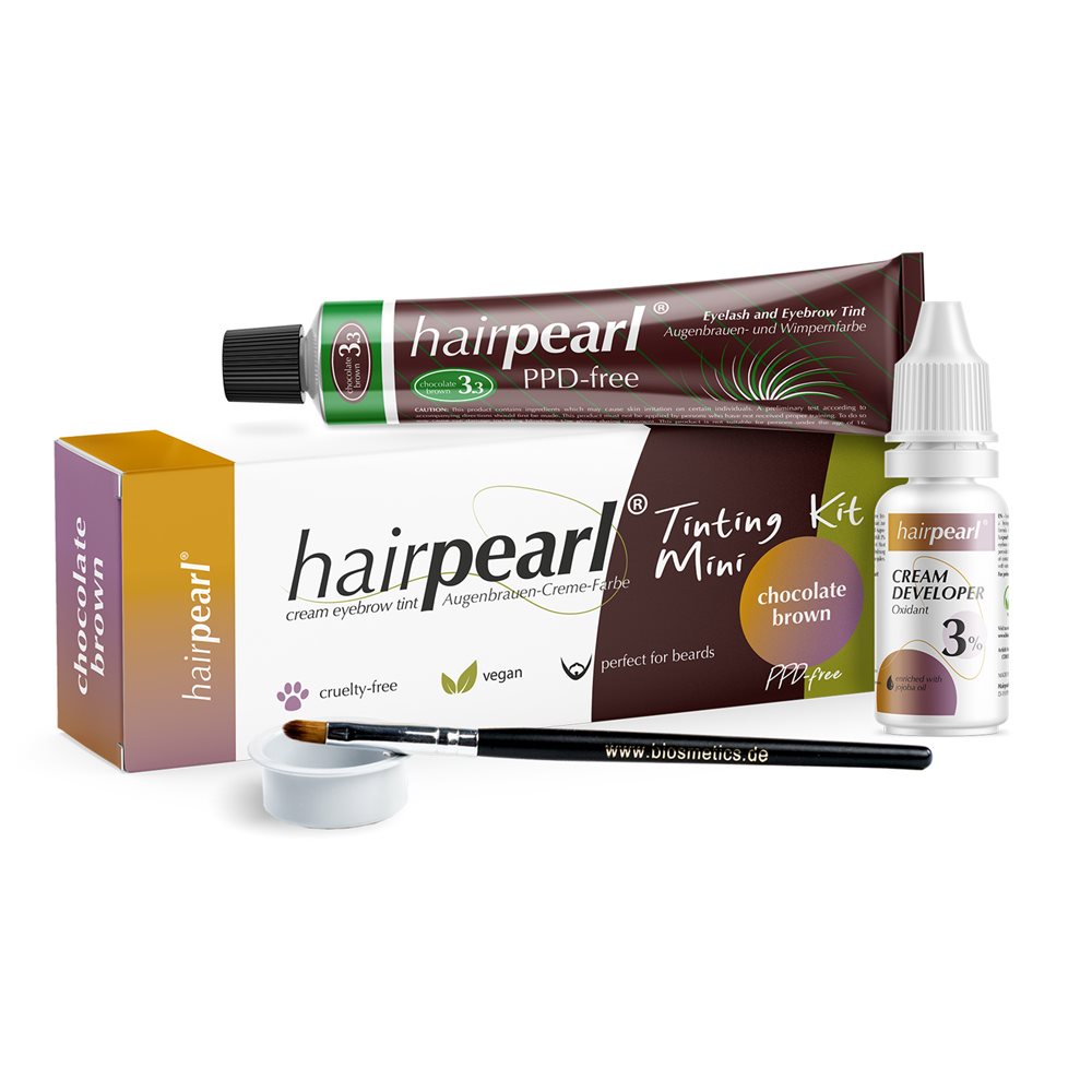 Hairpearl Tinting kit mini PPD free No 3.3 - Chocolate brown