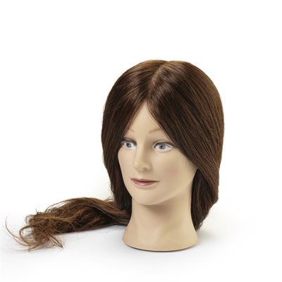 Hairart Linda Elite Mannequin Head, 24 inch Brown Human Hair Manikin